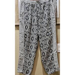 Michael Stars Jordy Bohemian Women Black Casual Pants L  EUC
